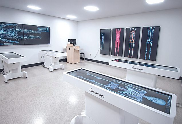 Virtual & Real Tissue Dissection Tables for Anatomy Training
