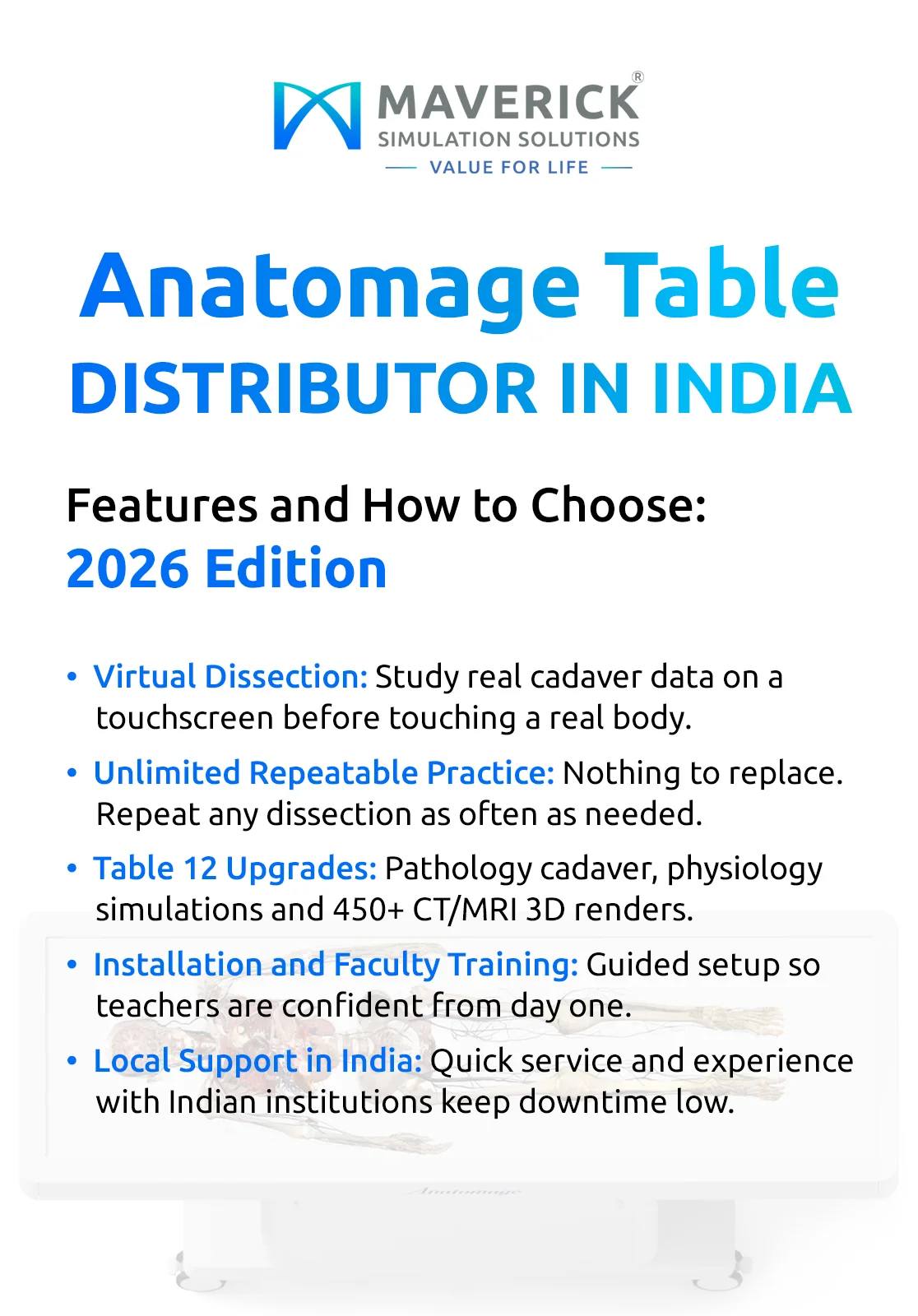 Anatomage Table distributor in India